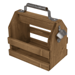 OOTB Holz-Flaschenhalter mit Metall-Flaschenöffner