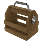 OOTB Holz-Flaschenhalter mit Metall-Flaschenöffner