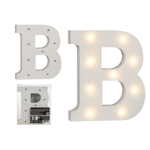 OOTB Beleuchteter Holz-Buchstabe B mit 9 LED