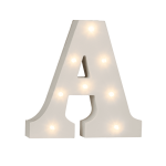 OOTB Beleuchteter Holz-Buchstabe A mit 8 LED