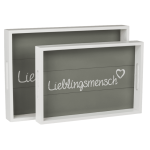 OOTB Weißes Holz-Tablett Lieblingsmensch