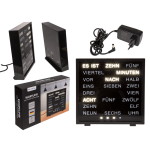 Uhr mit deutscher Wort-Anzeige, ca. 16,5 x 16,5 cm, aus...