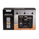 Uhr mit deutscher Wort-Anzeige, ca. 16,5 x 16,5 cm, aus...