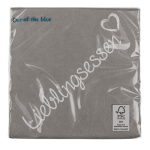 OOTB Graue Papier-Servietten Lieblingsessen