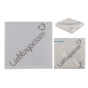 OOTB Weiße Papier-Servietten Lieblingsessen