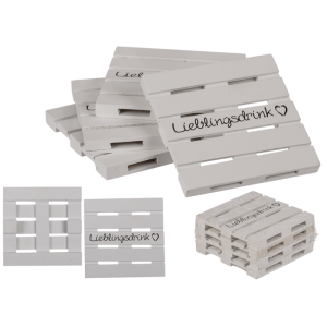 OOTB Weißer Holz-Untersetzer Lieblingsdrink