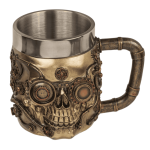 OOTB Bierkrug Cyborg Skull mit Edelstahleinsatz