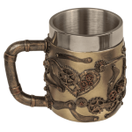 OOTB Bierkrug Cyborg Skull mit Edelstahleinsatz