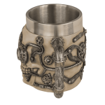OOTB Bierkrug Cyborg Skull mit Edelstahleinsatz