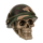 OOTB Spardose mit Schloss Totenkopf mit Armyhelm &
