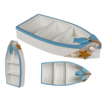 OOTB Holz-Boot mit maritimer Deko ca. 42 x 195 cm