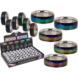 OOTB Edelstahl-Stimmungsring Waves 4 Größen