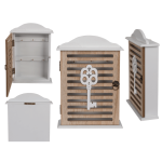 OOTB Weißer Holz-Schlüsselkasten mit...