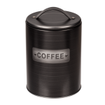 OOTB Schwarze runde Metall-Dose Coffee Tea &