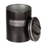 OOTB Schwarze runde Metall-Dose Coffee Tea &