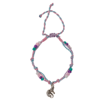 OOTB Textil-Armband mit Glasperlen & Metall-Anhänger