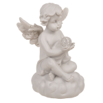 OOTB Sitzender Engel mit LED-Kugel (inkl. Batterie)