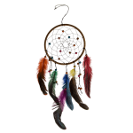 OOTB Bunter Traumfänger mit Federn & Holzperlen