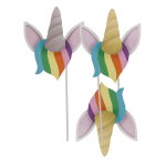 OOTB Party-Foto-Verkleidung auf Stick Einhorn