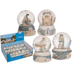 OOTB Glitterkugel Maritim auf Sockel