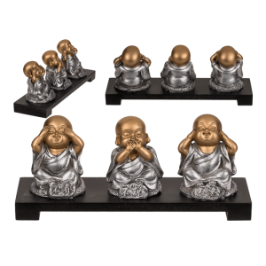 OOTB Sitzende Deko-Figur Buddha (nichts böses sehen