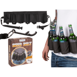 OOTB Schwarzer Flaschenhalter Bier-Gürtel 123 cm