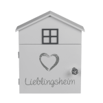 OOTB Weißer Holz-Schlüsselkasten Lieblingsheim
