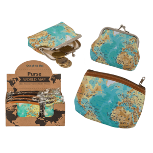 OOTB Geldbörse Weltkarte ca. 9 x 8 & 13 x 9 cm