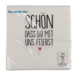 Servietten, Schön dass du mit uns feierst 33 x 33 cm, 3-lagig 20 Stück