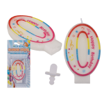 OOTB Geburtstags-Zahlenkerze 0 ca. 7 x 1 cm