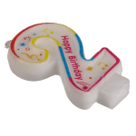 OOTB Geburtstags-Zahlenkerze 2 ca. 7 x 1 cm