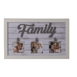OOTB Weißer Holzrahmen Family mit 3 Clip-Haltern