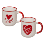 OOTB New Bone China-Becher mit rotem Herz Love &