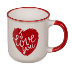 OOTB New Bone China-Becher mit rotem Herz Love &