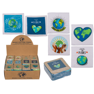 OOTB Magisches Baumwoll-Handtuch Save the Planet