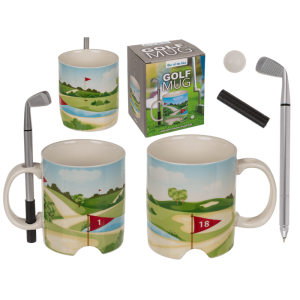 OOTB Becher Golfplatz mit Kugelschreiber