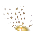 OOTB Nachttischleuchte mit Sternenprojektor Rakete