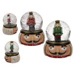 OOTB Schneekugel Nussknacker auf Sockel Gesicht