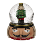 OOTB Schneekugel Nussknacker auf Sockel Gesicht