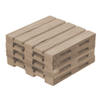 OOTB Naturfarbene Holz-Untersetzer Palette