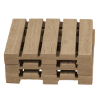 OOTB Naturfarbene Holz-Untersetzer Palette