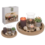 OOTB Naturfarbener Holz-Teller rund