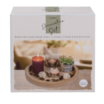 OOTB Naturfarbener Holz-Teller rund