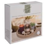 OOTB Naturfarbener Holz-Teller rund