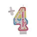 OOTB Geburtstags-Zahlenkerze 4 ca. 7 x 1 cm