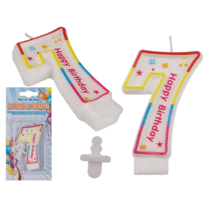 OOTB Geburtstags-Zahlenkerze 7 ca. 7 x 1 cm