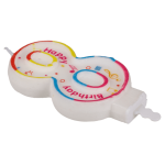 OOTB Geburtstags-Zahlenkerze 8 ca. 7 x 1 cm