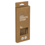 OOTB Glas-Trinkhalm mit Reinigungsbürste L: ca. 20 cm