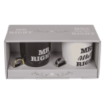 OOTB New Bone China-Becher Mr Right & Mrs Always Right