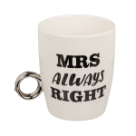 OOTB New Bone China-Becher Mr Right & Mrs Always Right